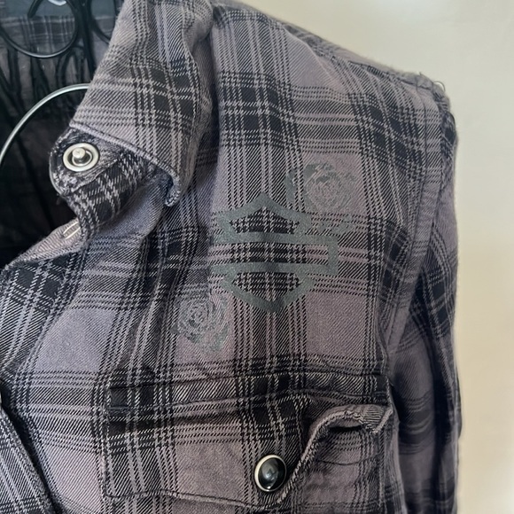 Harley Davidson Button Down Long Sleeve Top Size M - Picture 2 of 7